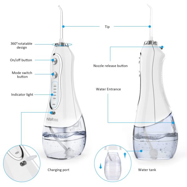 H2O Water Flosser white online in UAE